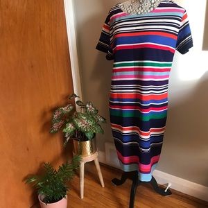 Stripe Joe Fresh summer dress💙🧡 size M